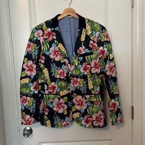Hawaiian/tiki tuxedo suit jacket/blazer